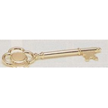 5 1/2" Parliament Series Goldtone Plated Key w/ Engraving Disc